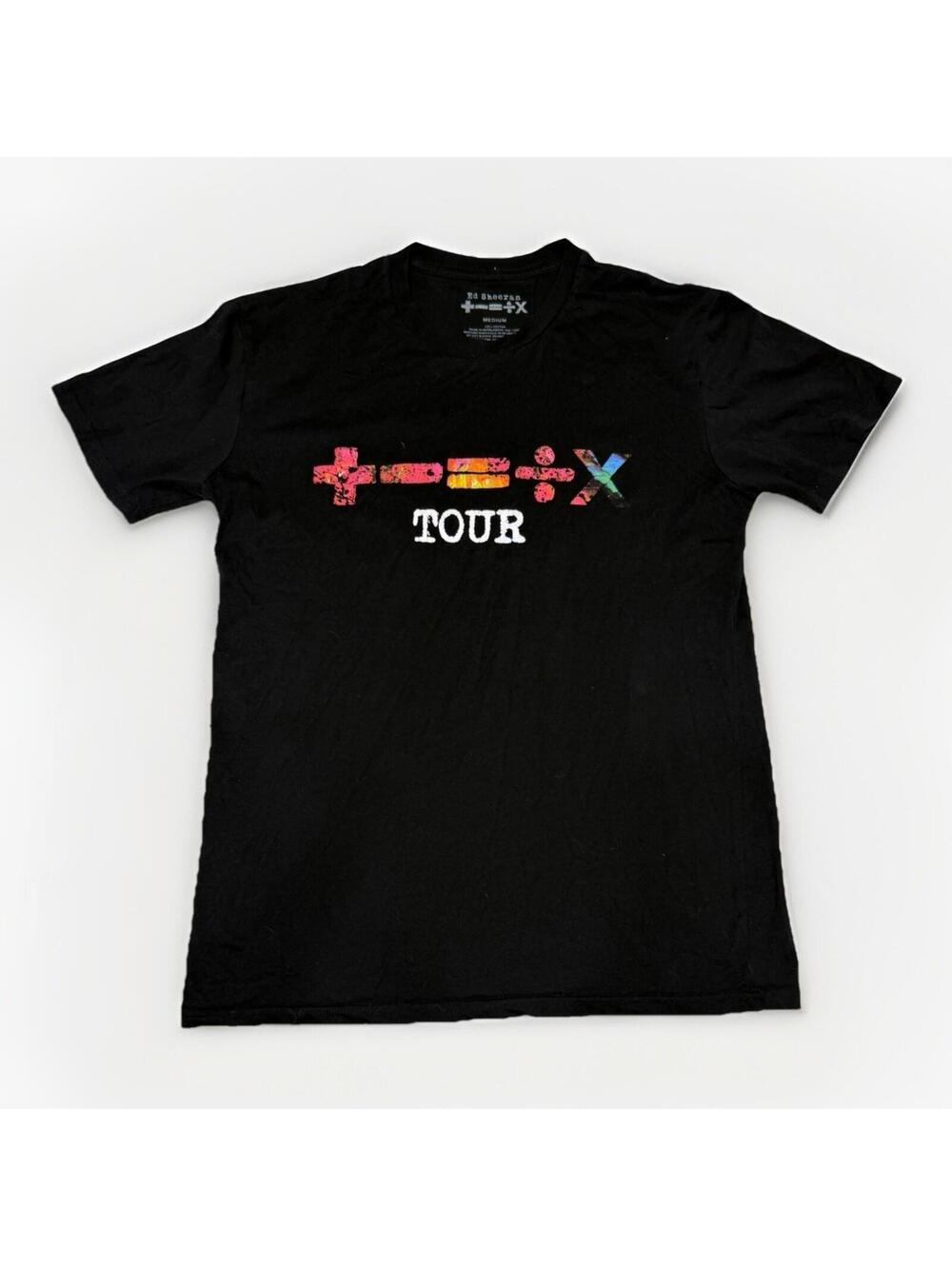 Ed Sheeran Mathematics‎ America 2023 Tour T-Shirt Gillette Stadium Black Medium